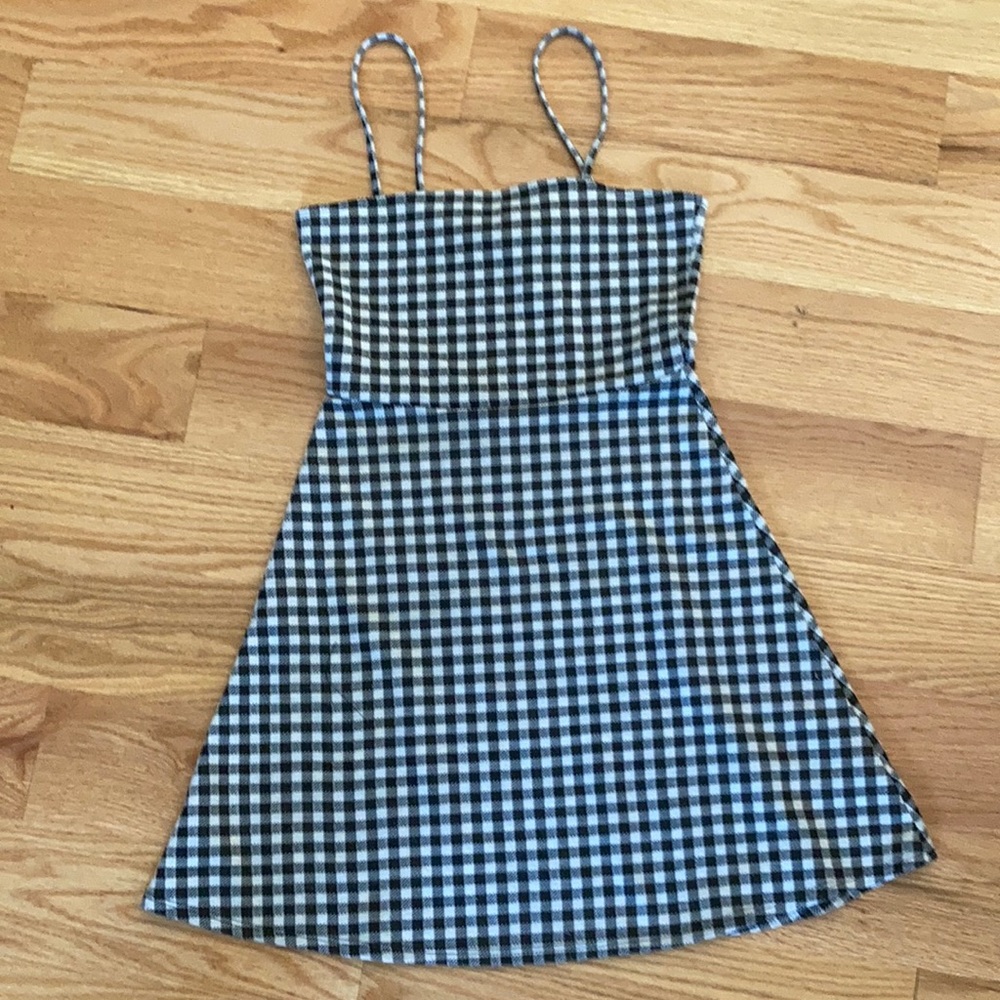 Checkered Skater Dress